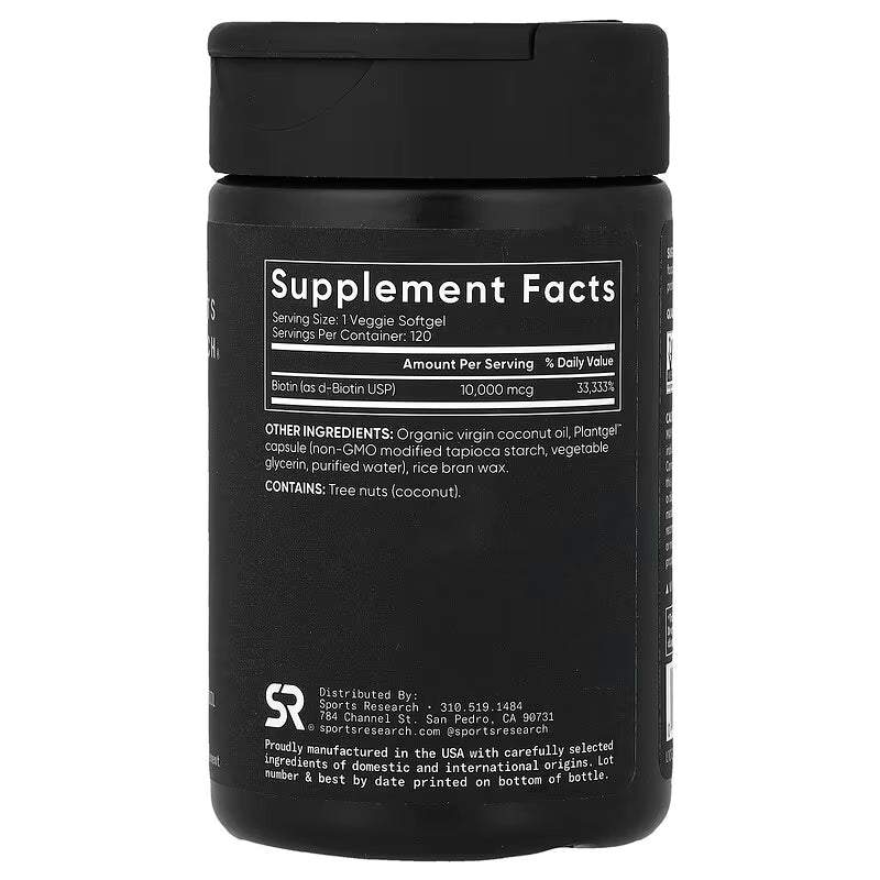 BIOTINA 10.000MCG CON ACEITE DE COCO